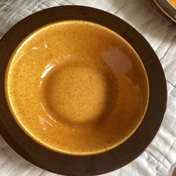 SET OF 6 HOMER LAUGHLIN DECO-STONE HEARTHSIDE RIMMED SOUP/CEREAL BOWLS - Picture 7 of 12